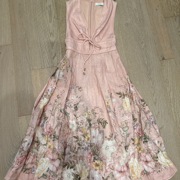 Zimmermann Waverly Plunge Midi Dress - Picture 2 of 7